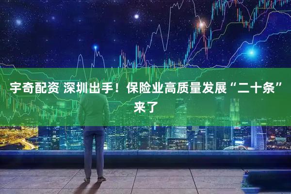 宇奇配资 深圳出手！保险业高质量发展“二十条”来了