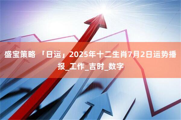 盛宝策略 「日运」2025年十二生肖7月2日运势播报_工作_吉时_数字